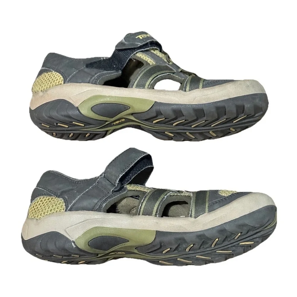 Teva Women's Omnium‎ Water Sandals Hybrid Hiking Green/Slate Size 5 EUC